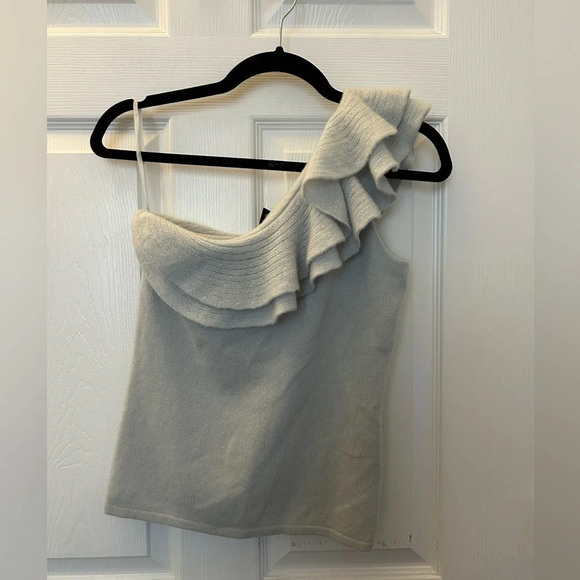 ! Ralph Lauren black label one shoulder cashmere top - Picture 2 of 4